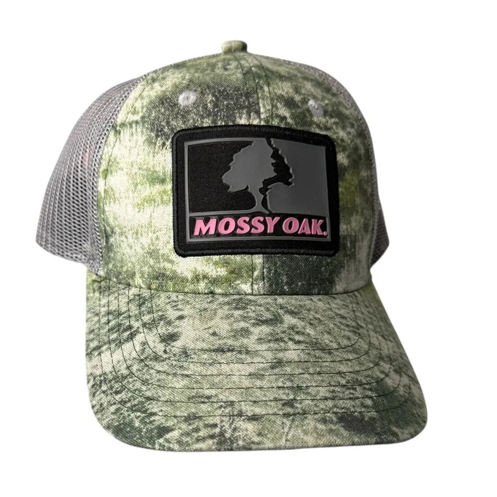 Mossy Oak Ladies Women Camo Camouflage Adjustable Hat Cap Pink Stitch Camp Hunt